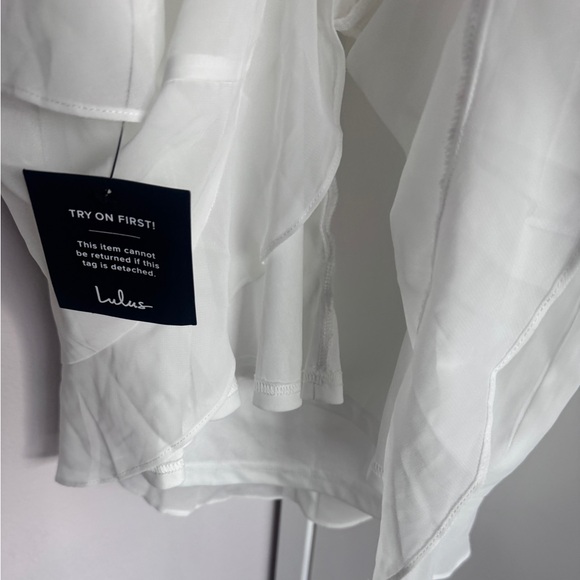 Lulus Terrifically Trendy White Tiered Ruffled Mini Dress - Picture 8 of 9